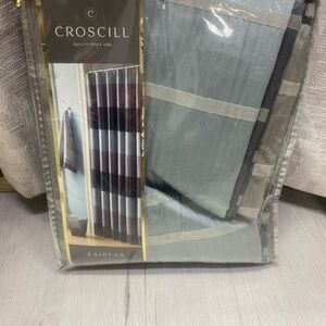Croscill Fairfax Stripe Shower Curtain in Slate